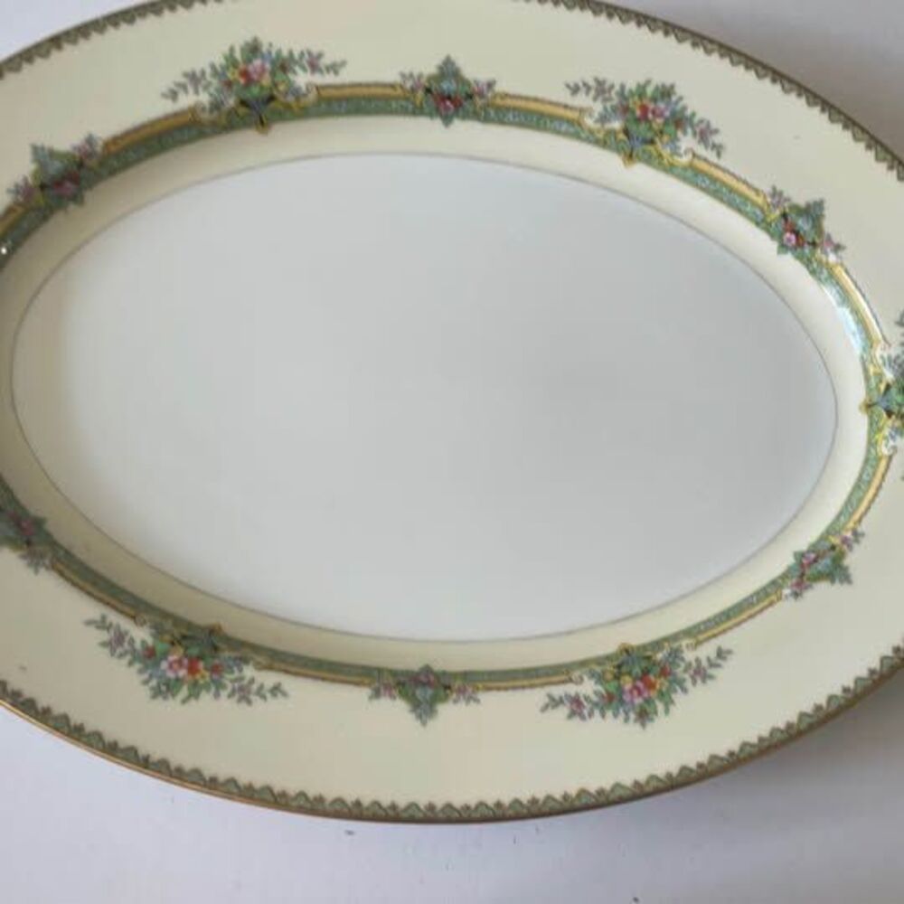 Noritake Mystery #116 pattern 16 inch oval serving platter